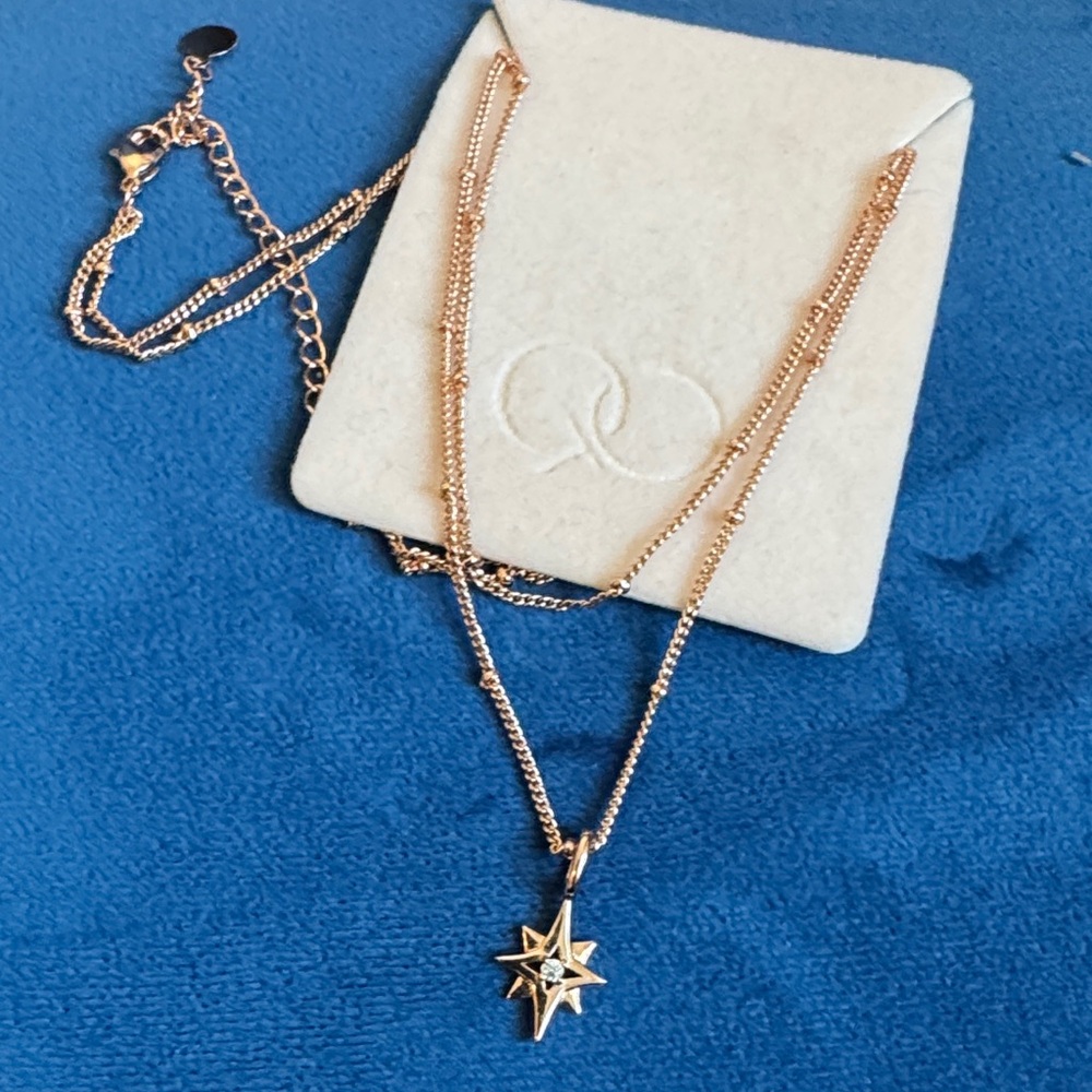Rose Gold North Star Pendant Necklace